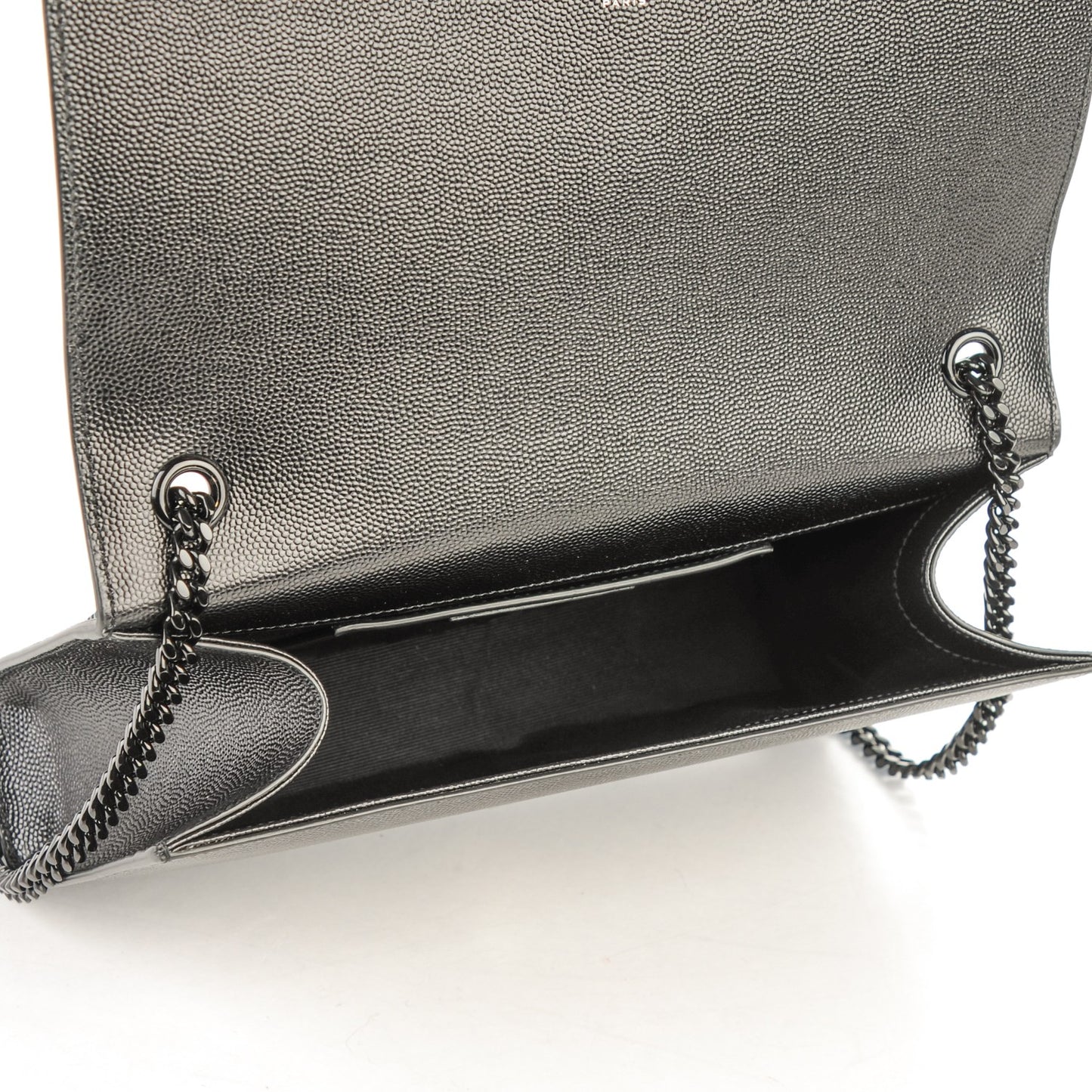 Grain De Poudre Medium Classic Monogram Kate Satchel Black