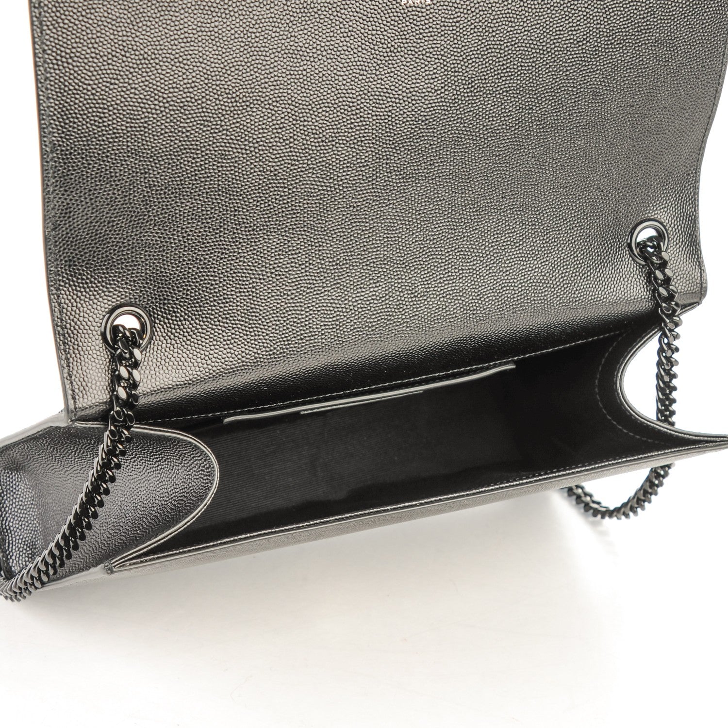 Saint Laurent Grain De Poudre Medium Classic Monogram Kate Satchel Black 5 of 7