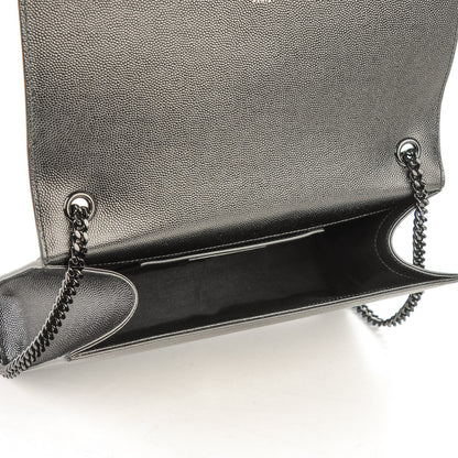 Saint Laurent Grain De Poudre Medium Classic Monogram Kate Satchel Black 5 of 7