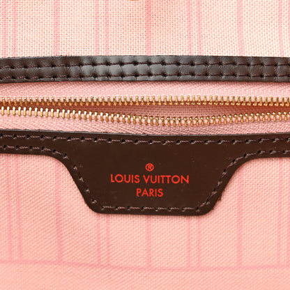 Louis Vuitton Damier Ebene Neo Neverfull MM Rose Ballerine 7 of 11