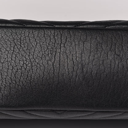 Saint Laurent Sheepskin Matelasse Chevron Monogram Large College Satchel Black 10 of 12
