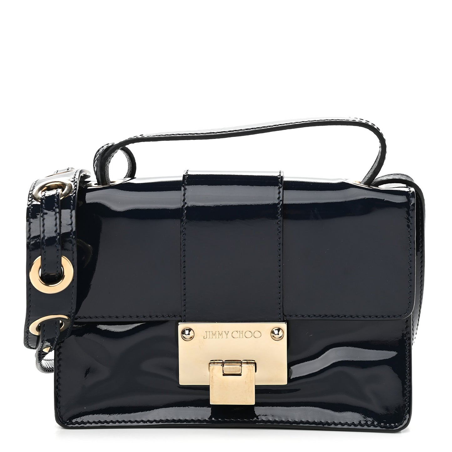 Patent Rebel Crossbody Bag Navy