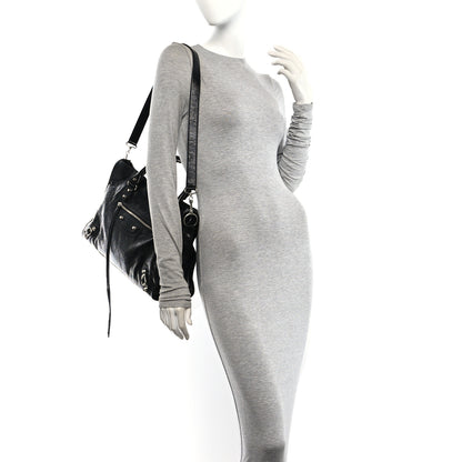 Balenciaga Agneau Arena Silver Hardware Medium Le City Black 2 of 11
