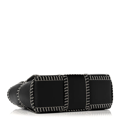 Bottega Veneta Nappa Maxi Intrecciato Overlock Stitched Small Arco Tote Black Silver 5 of 8
