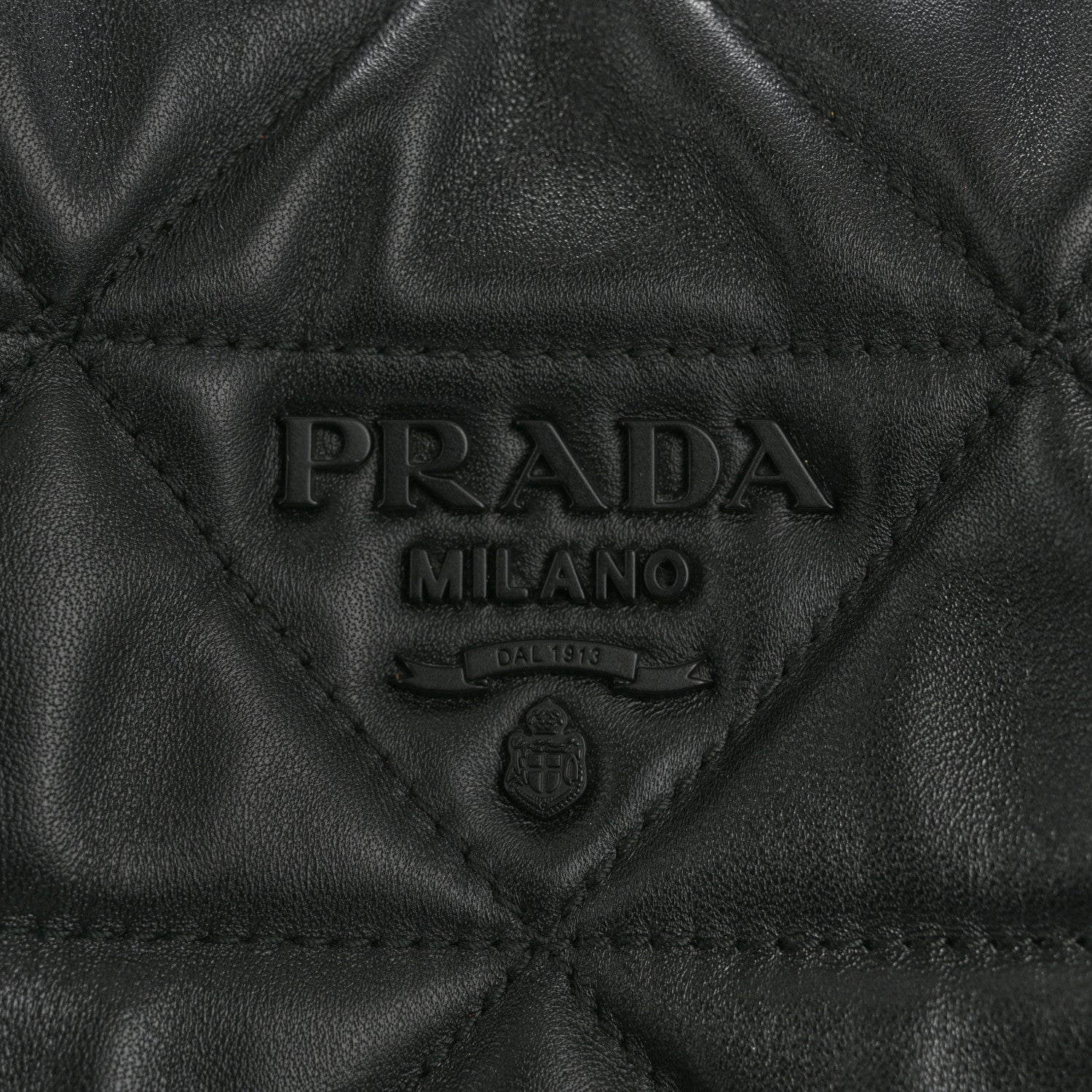 Prada Nappa Quilted Monochrome Chain Tote Bag Black 11 of 13