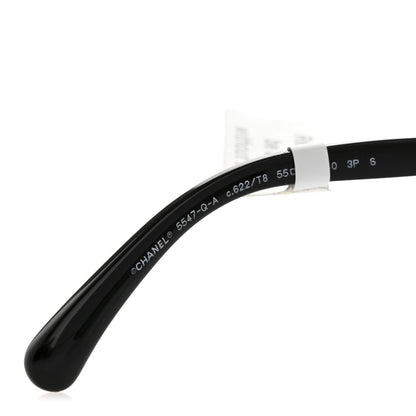 Chanel Acetate Calfskin Polarized Butterfly CC Sunglasses 5547-Q-A Black 5 of 8