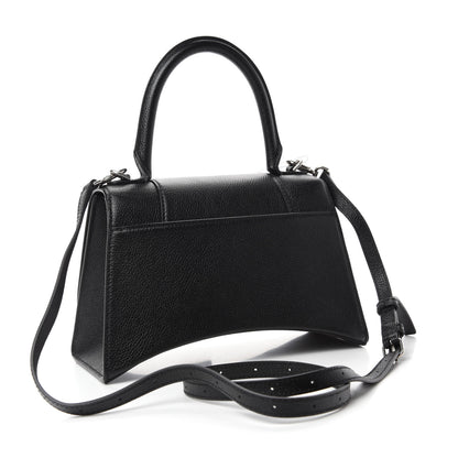 Balenciaga Grained Calfskin Small Hourglass Top Handle Bag Black 3 of 11