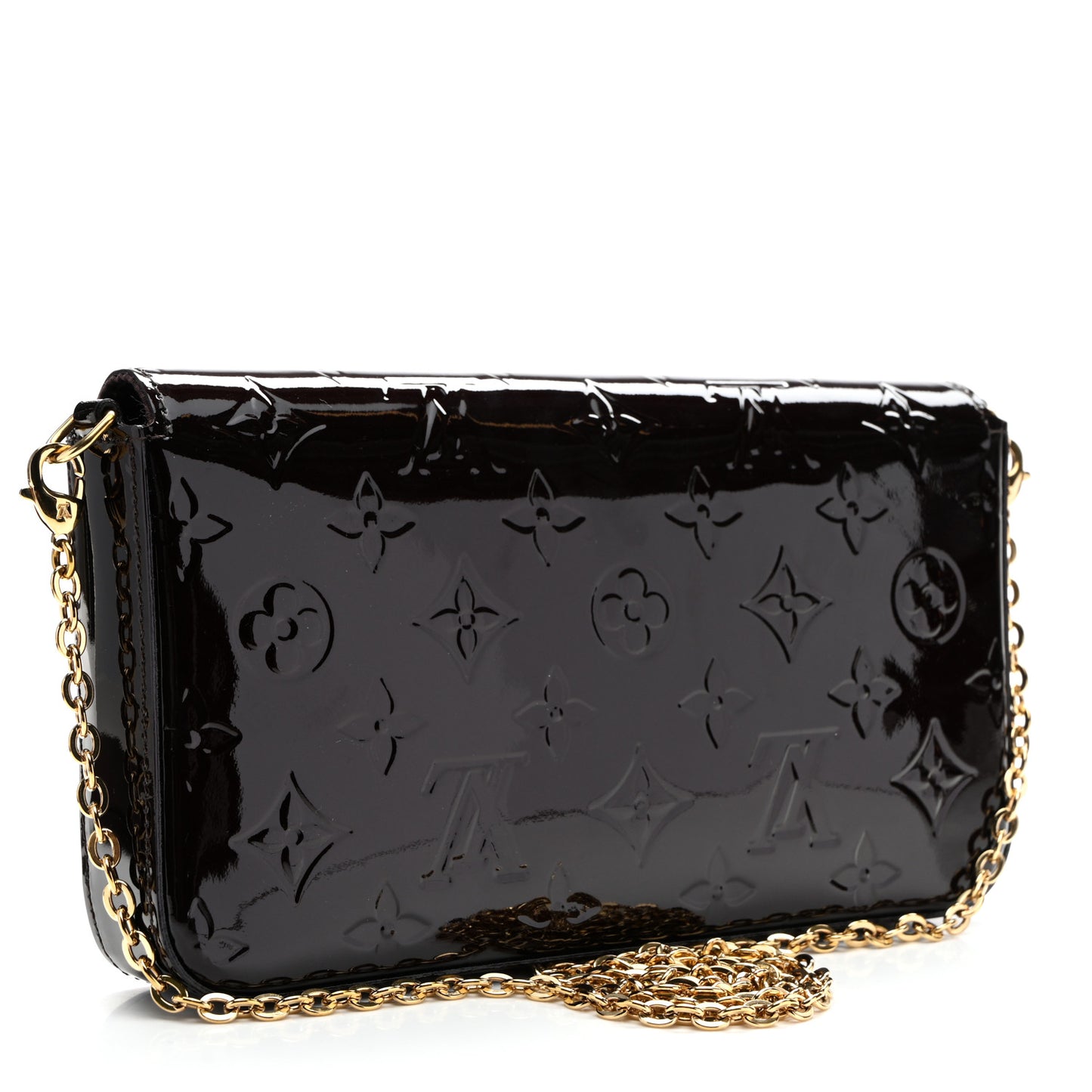 Vernis Pochette Felicie Chain Wallet Amarante