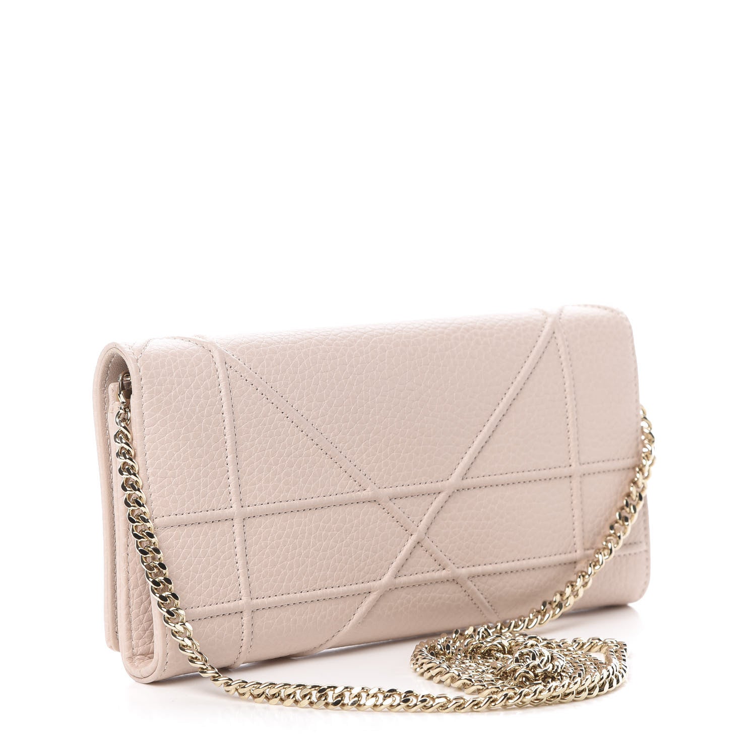 Christian Dior Grained Calfskin Diorama Croisiere Chain Wallet Rose Poudre 3 of 10