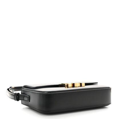 Celine Shiny Calfskin Triomphe Shoulder Bag Black 4 of 9