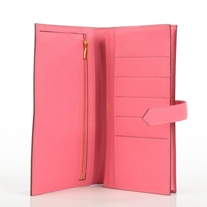 Hermes Epsom Bearn Gusset Wallet Rose Azalee 5 of 11