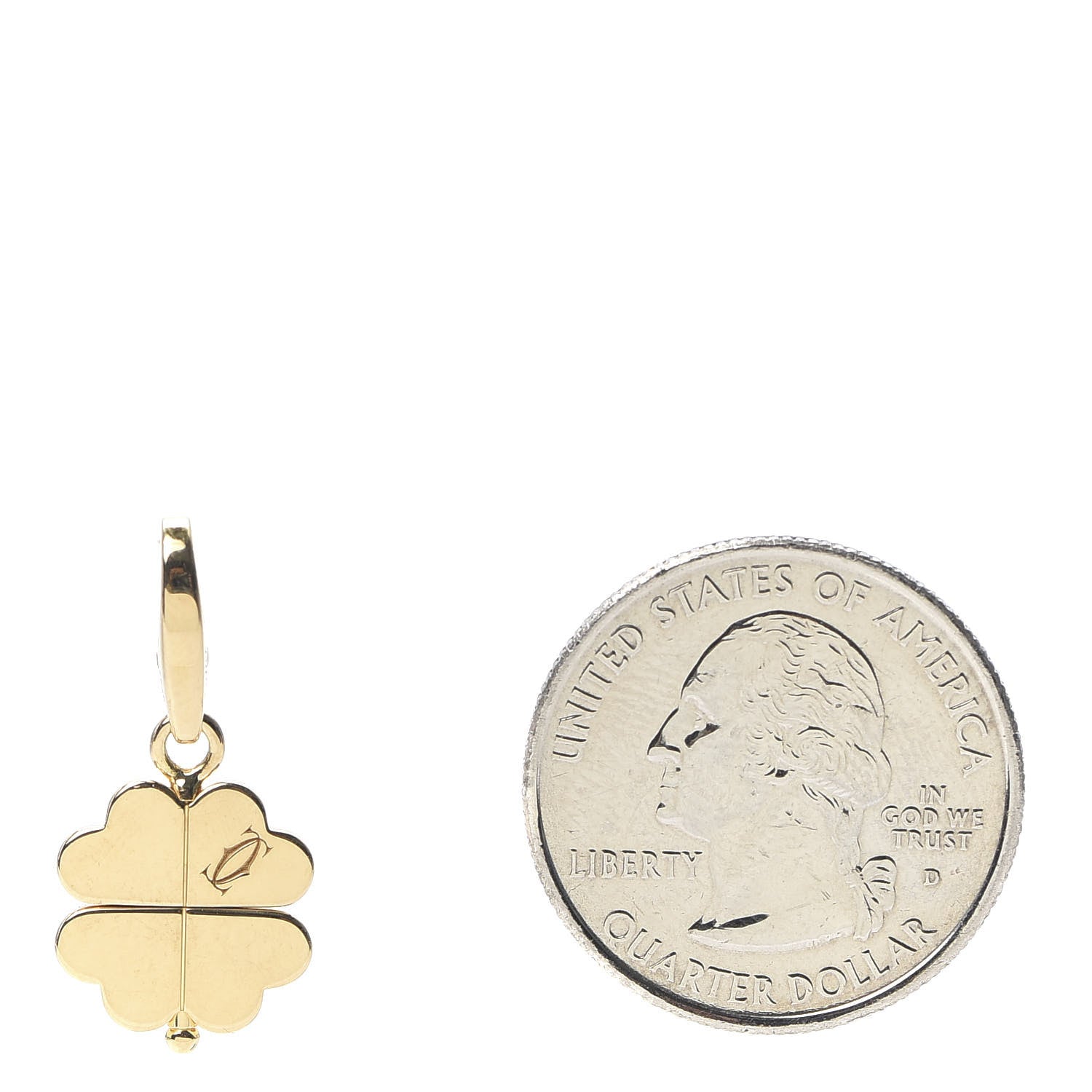Cartier 18K Yellow Gold Four Leaf Clover Charm 2 of 6