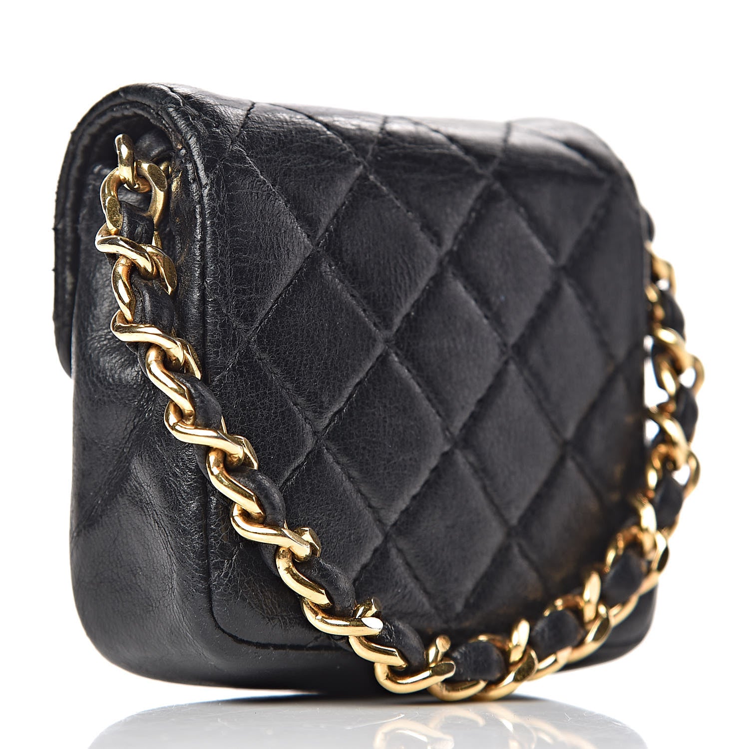 Chanel Lambskin Quilted Micro Mini Flap Black 3 of 9