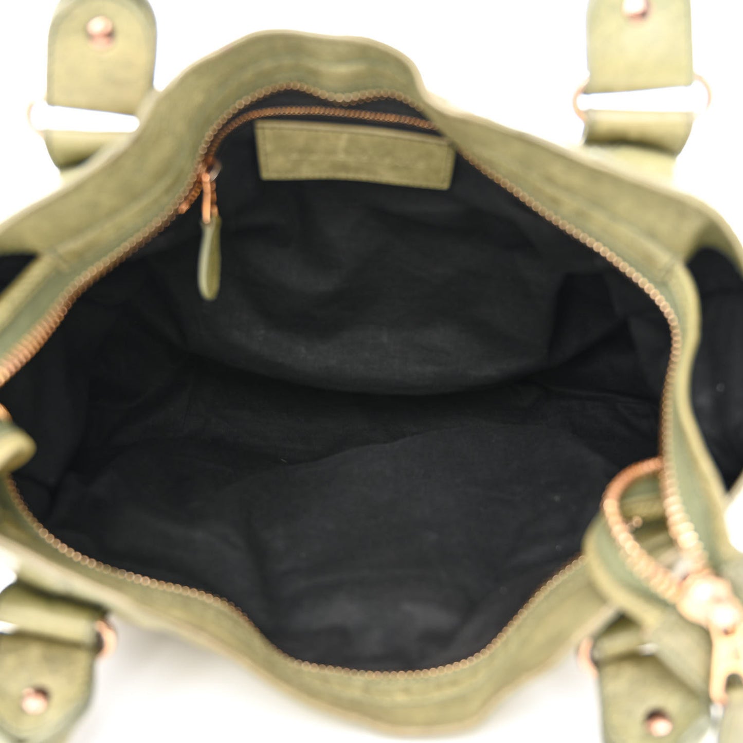 Agneau Giant 21 Rose Gold Hardware City Light Olive