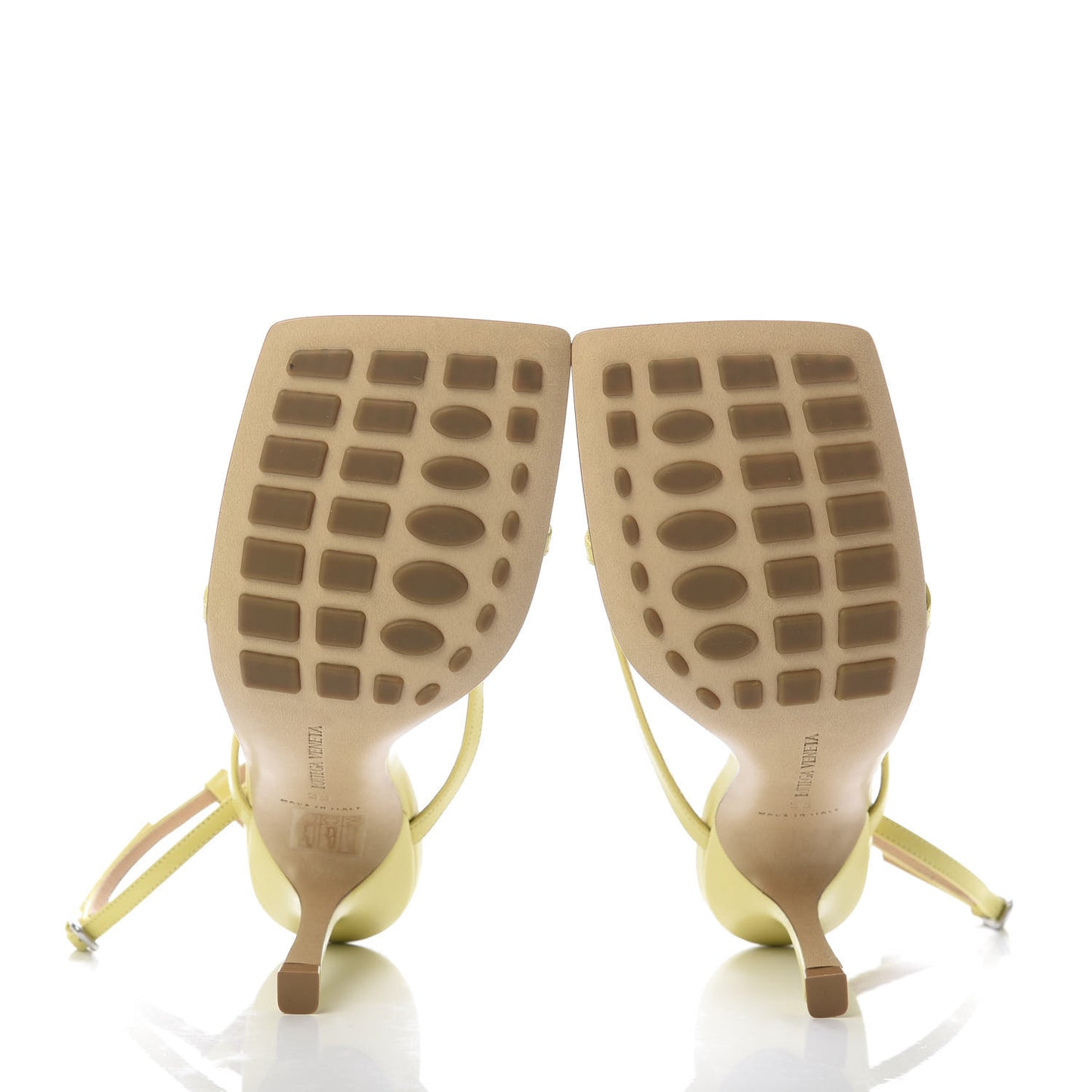 Lambskin Stretch Multi Strap 90mm Sandals 38 Pear
