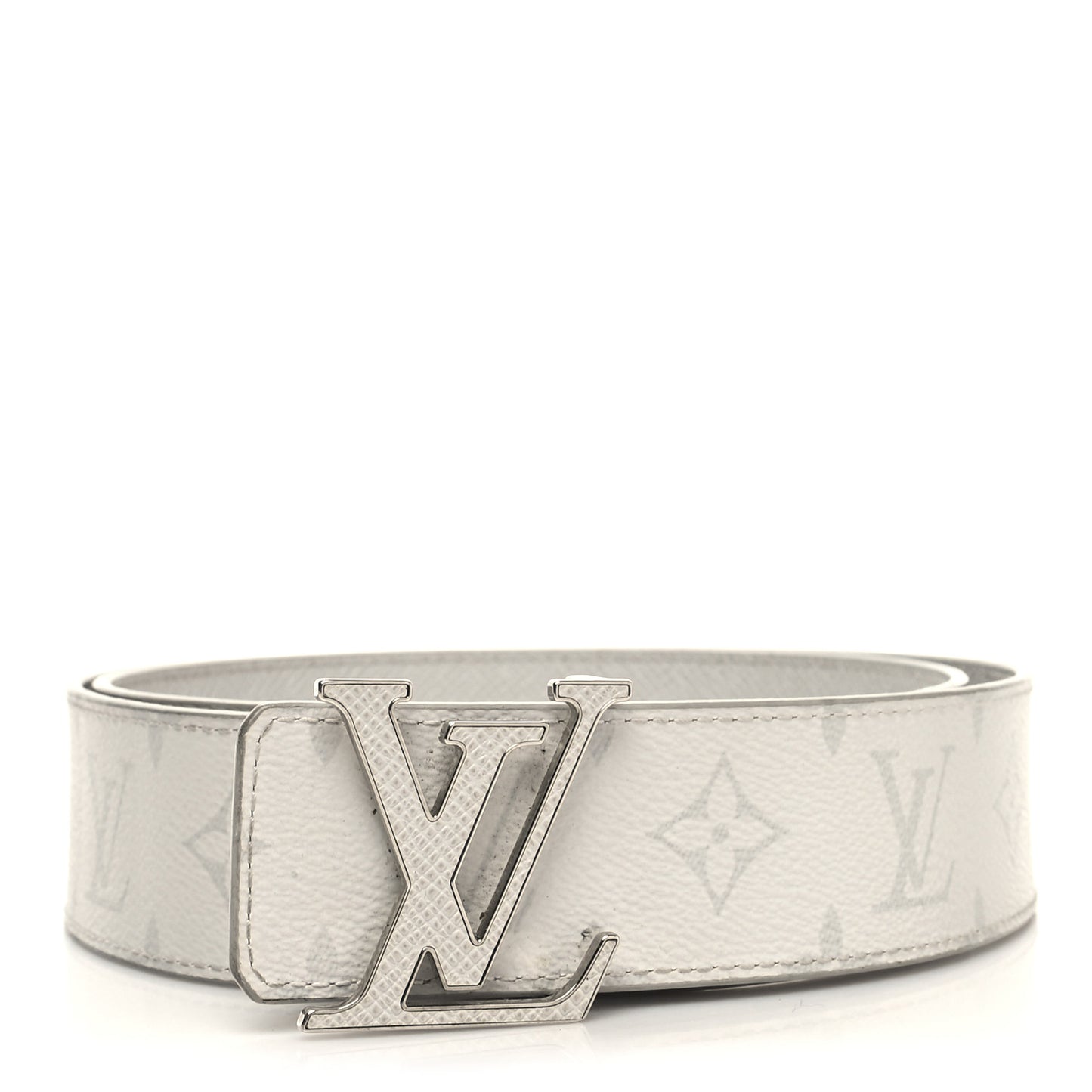 Taiga Monogram 40mm LV Initiales Belt 95 38 White