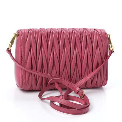 Miu Miu Nappa Matelasse Crossbody Peonia 2 of 8