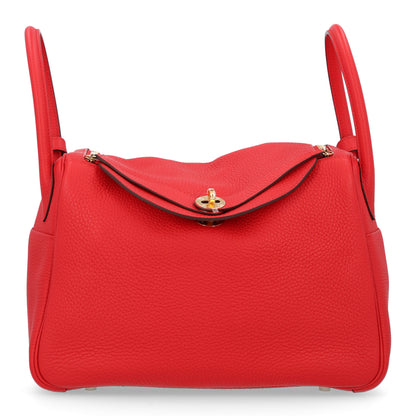 Hermes Taurillon Clemence Lindy 30 Rouge De Coeur 1 of 10