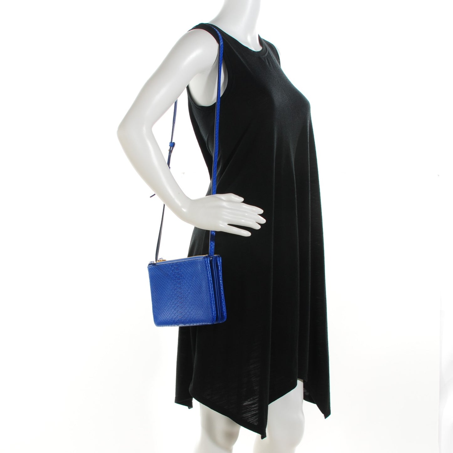 Python Small Trio Crossbody Bag Royal Blue