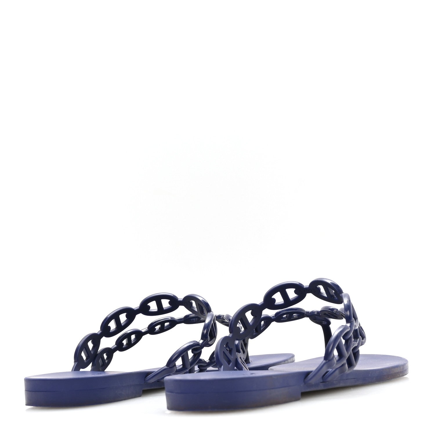 Hermes Rubber Chaine d'Ancre Island Sandals 37 Bleu Smalt 4 of 8