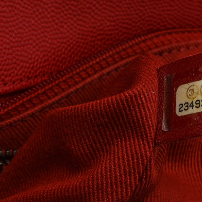 Chanel Caviar Quilted Medium Coco Handle Flap Red 7 of 10