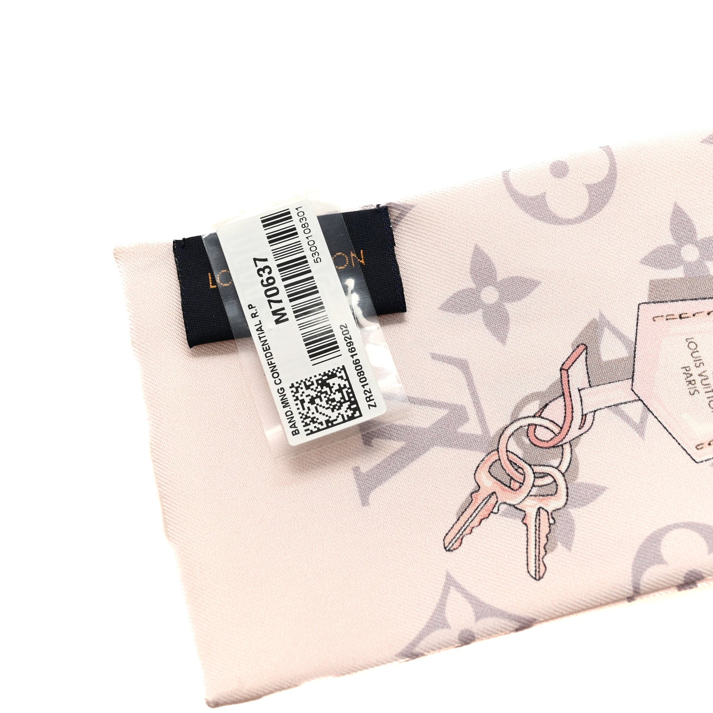 Silk Monogram Confidential Bandeau Light Pink