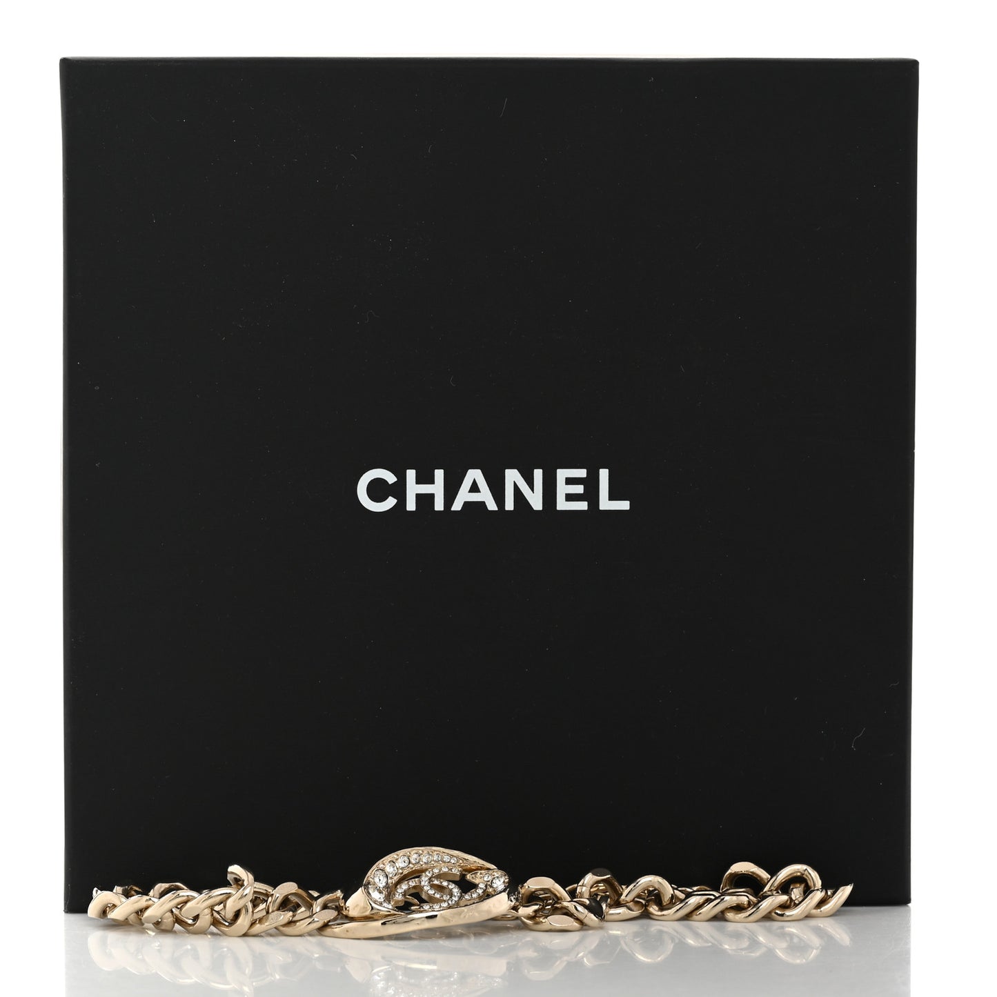 Crystal CC Oval Choker Necklace Gold