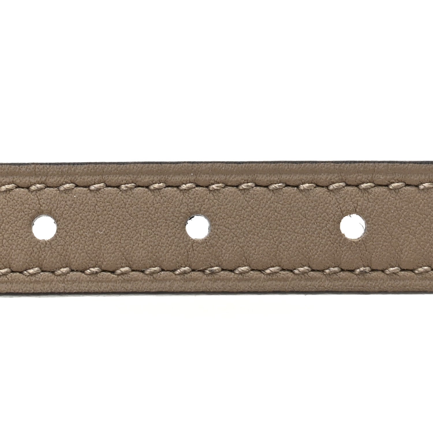 Hermes Swift Epsom Lacquered Metal 13mm Au Carre Double H Belt 70 28 Etoupe White 3 of 6