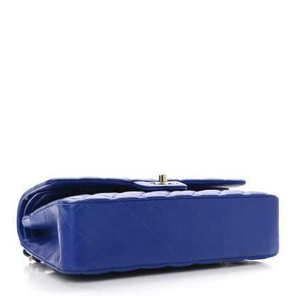 Chanel Lambskin Quilted Medium Double Flap Blue 4 of 10