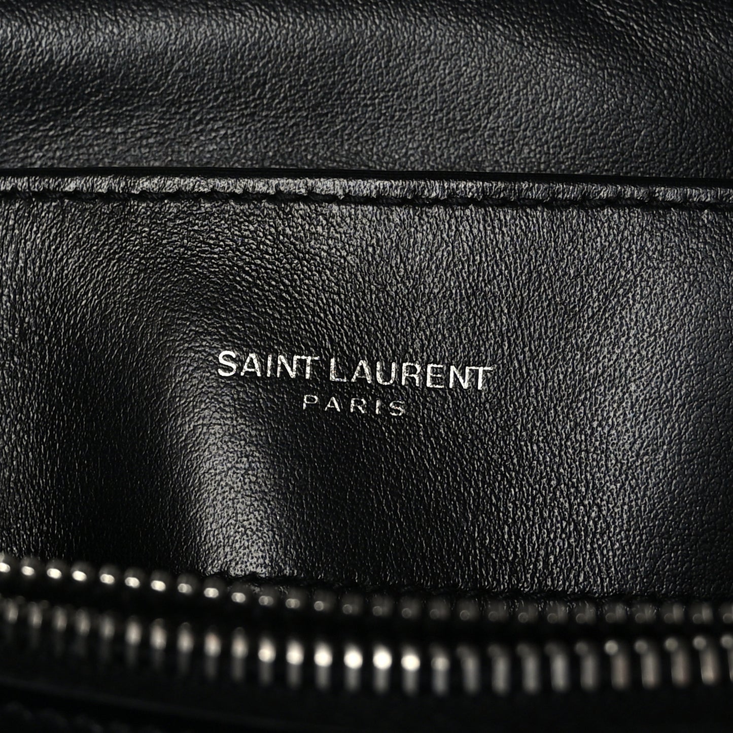 Calfskin Y Quilted Monogram Medium Loulou Chain Satchel Black