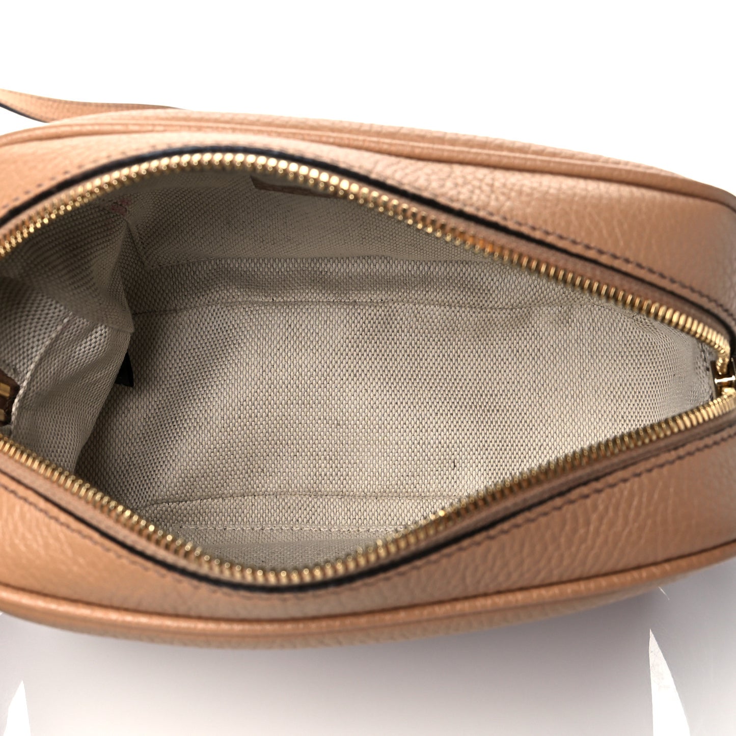 Pebbled Calfskin Small Soho Disco Bag Camelia