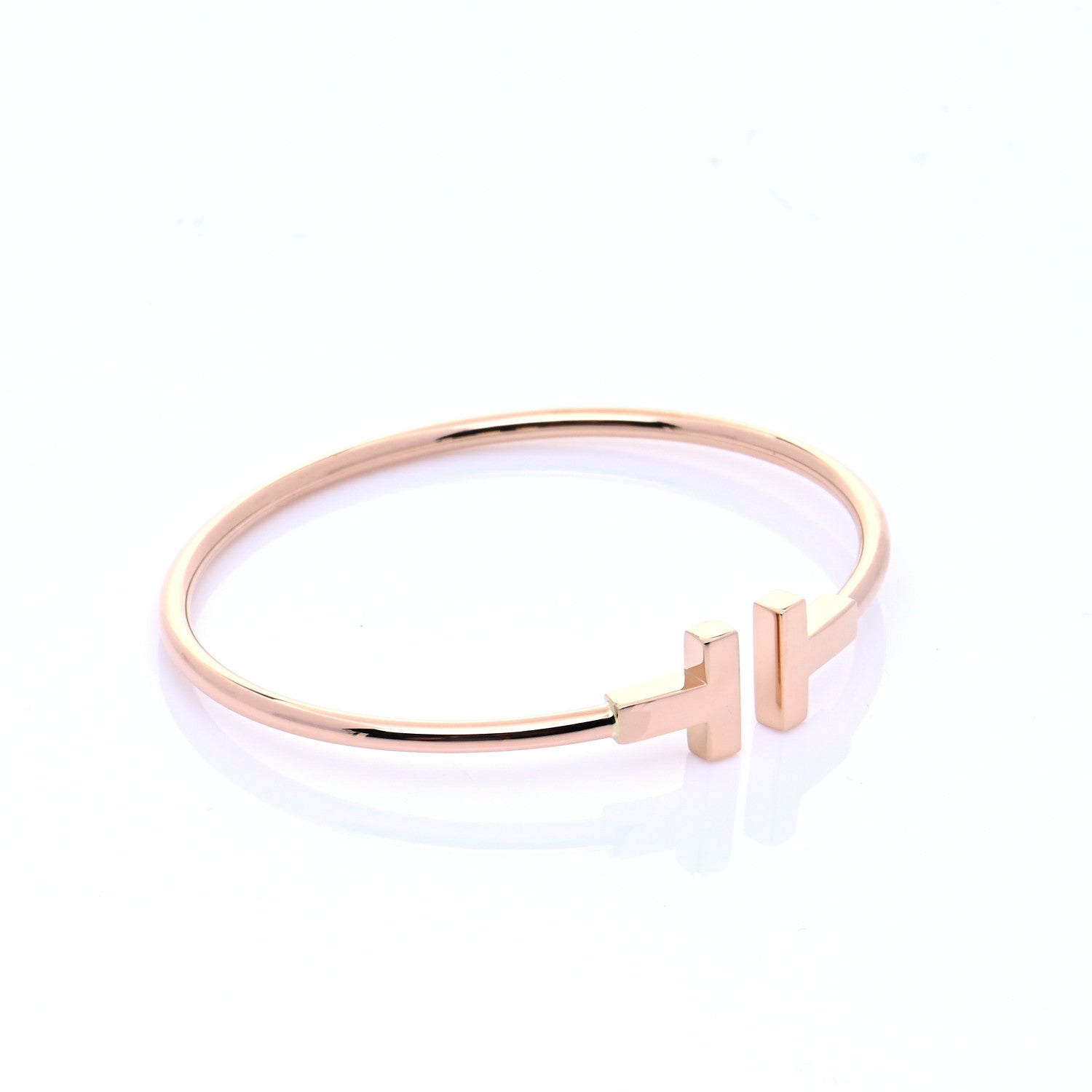 Tiffany 18K Rose Gold T Wire Bracelet 4 of 6