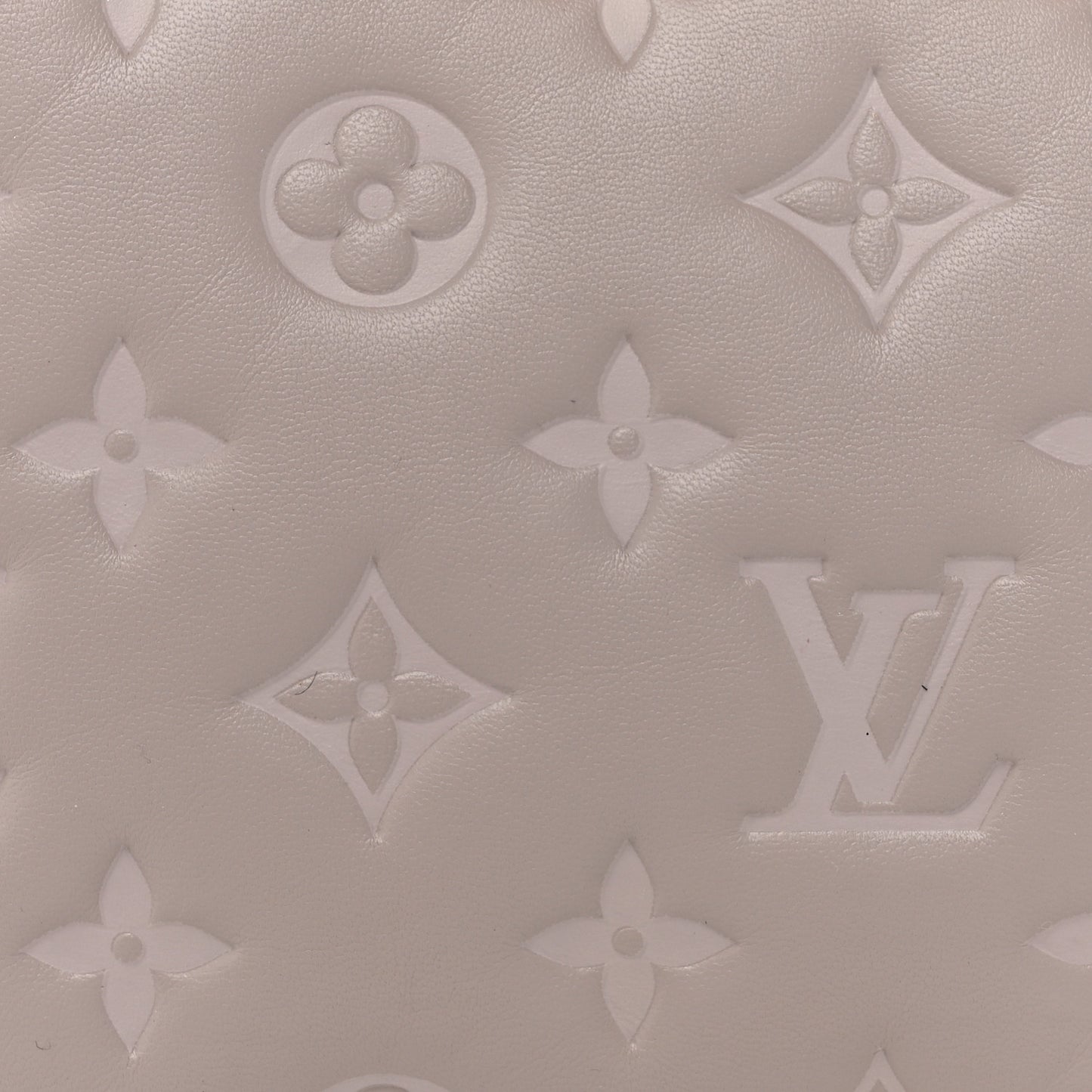 Lambskin Embossed Monogram Coussin PM Gris