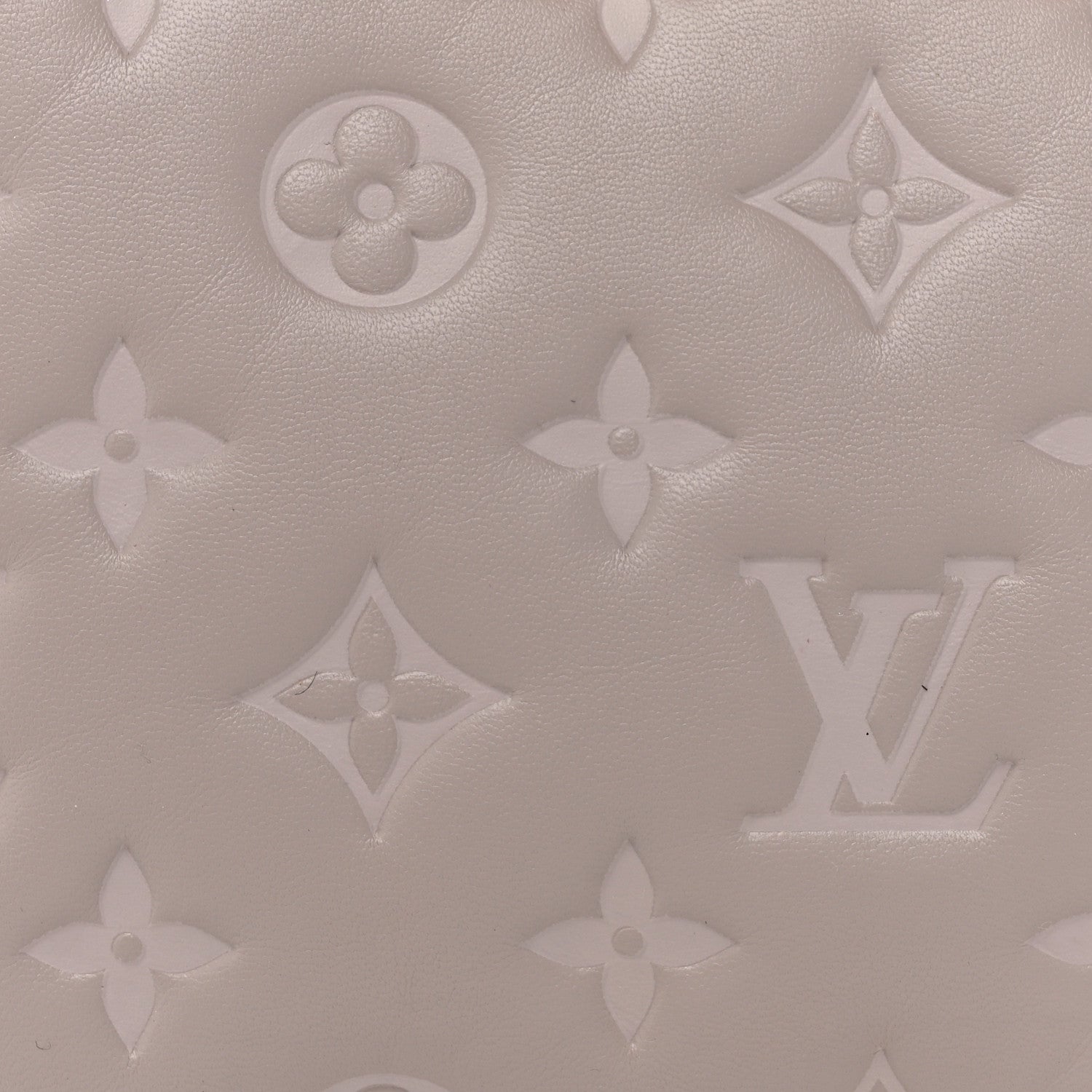 Louis Vuitton Lambskin Embossed Monogram Coussin PM Gris 8 of 13