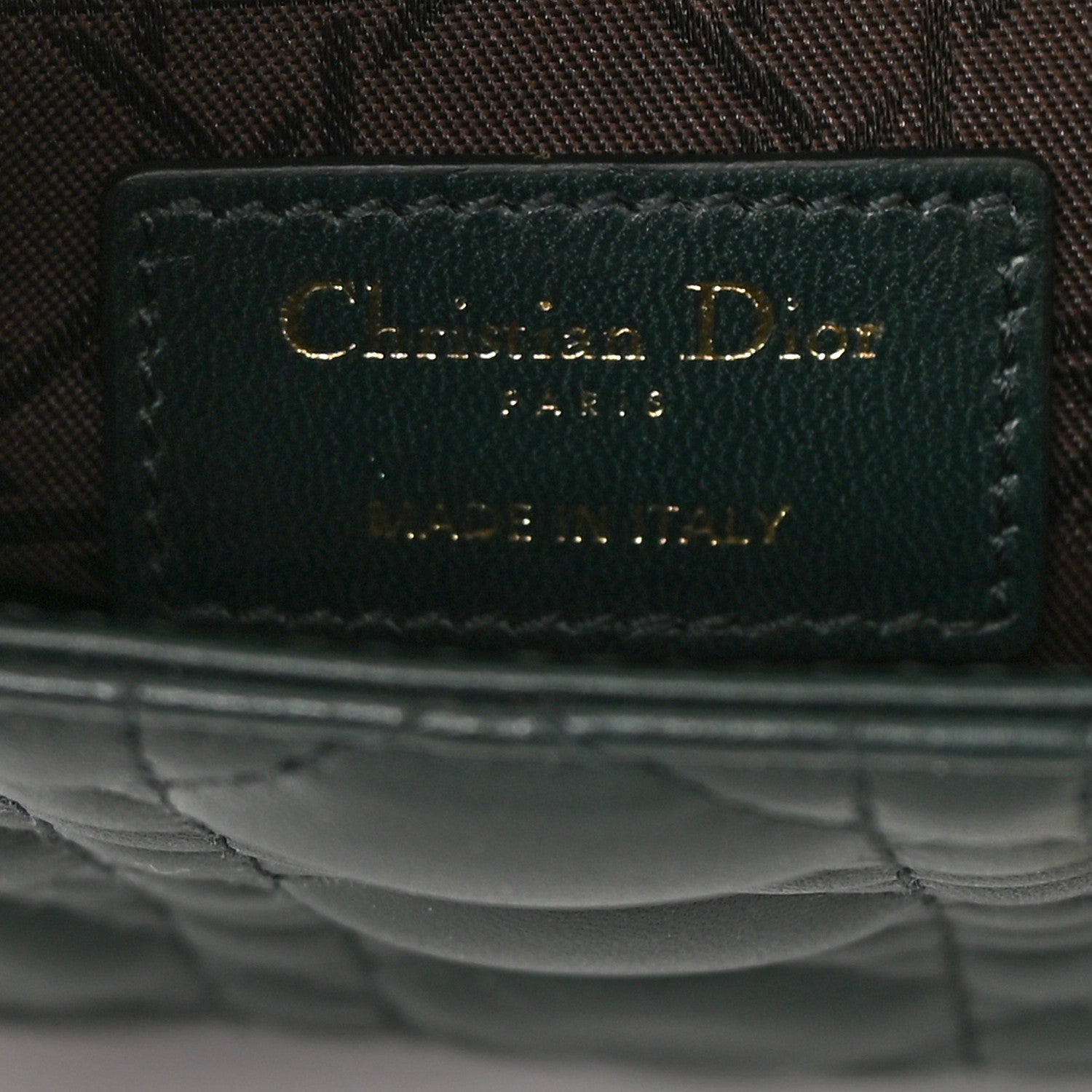 Christian Dior Lambskin Cannage Small My ABCDior Lady Dior Dark Green 6 of 10