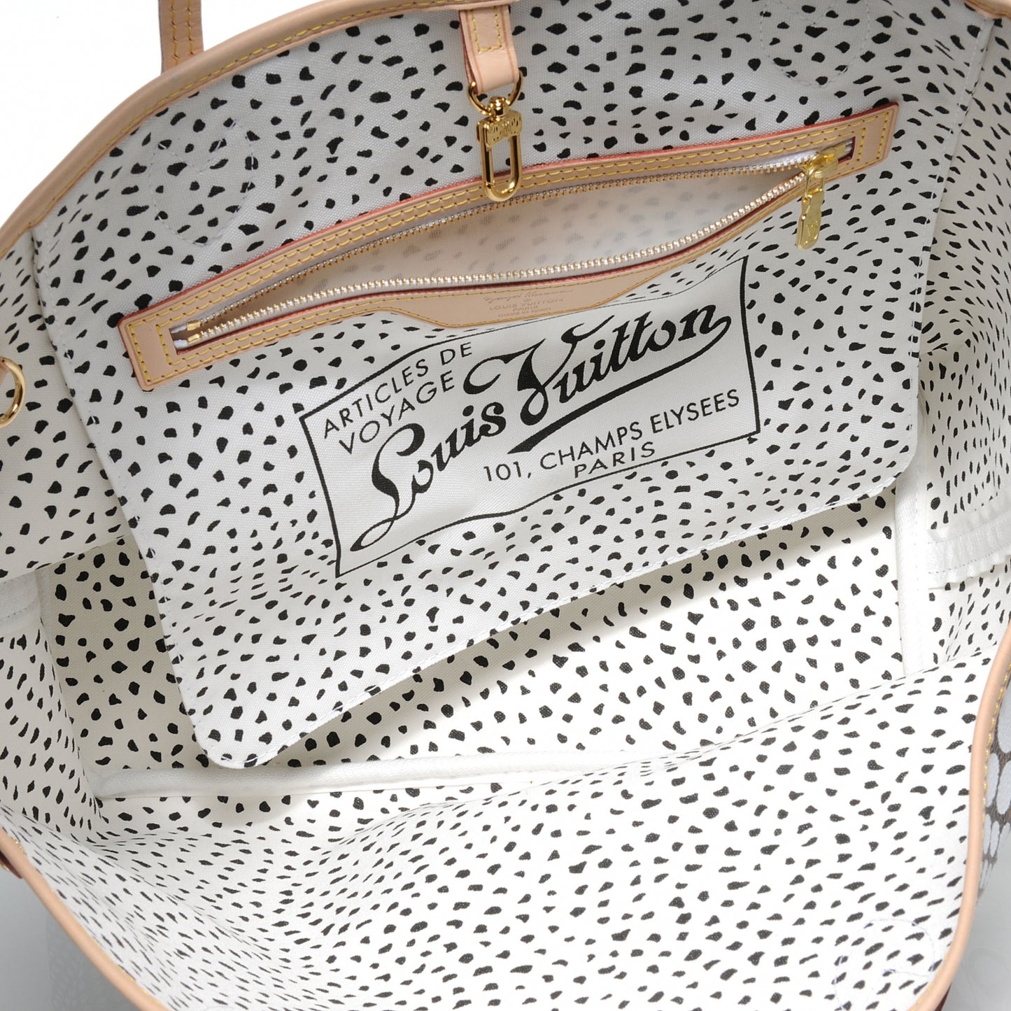 Monogram Kusama Waves Neverfull MM White