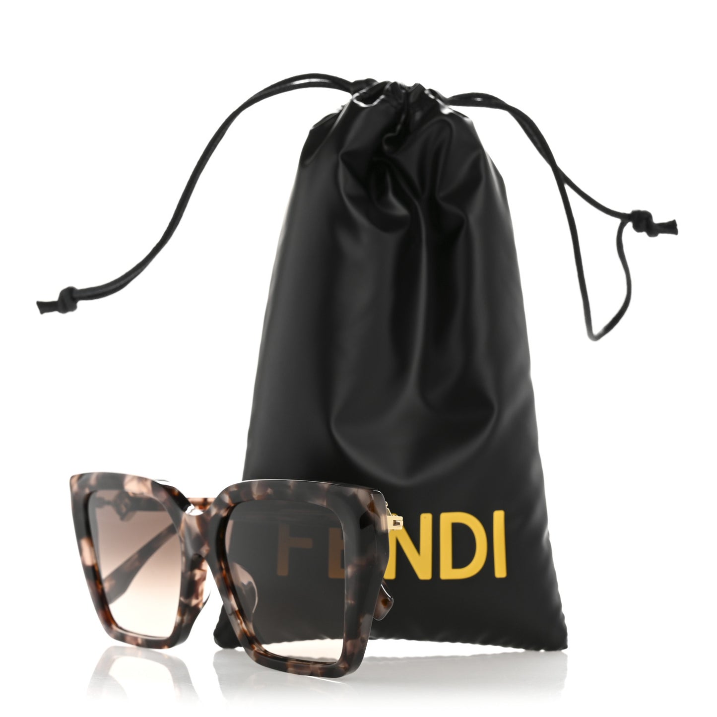 Acetate FF Diamonds Butterfly Sunglasses FE40161F Havana