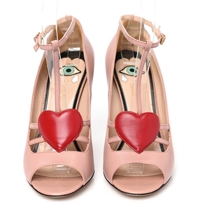 Gucci Malaga Kid Heart Pumps 38 Pink 2 of 10