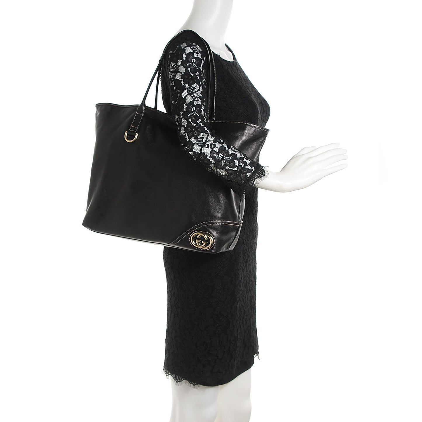 Leather Medium New Britt Tote Black
