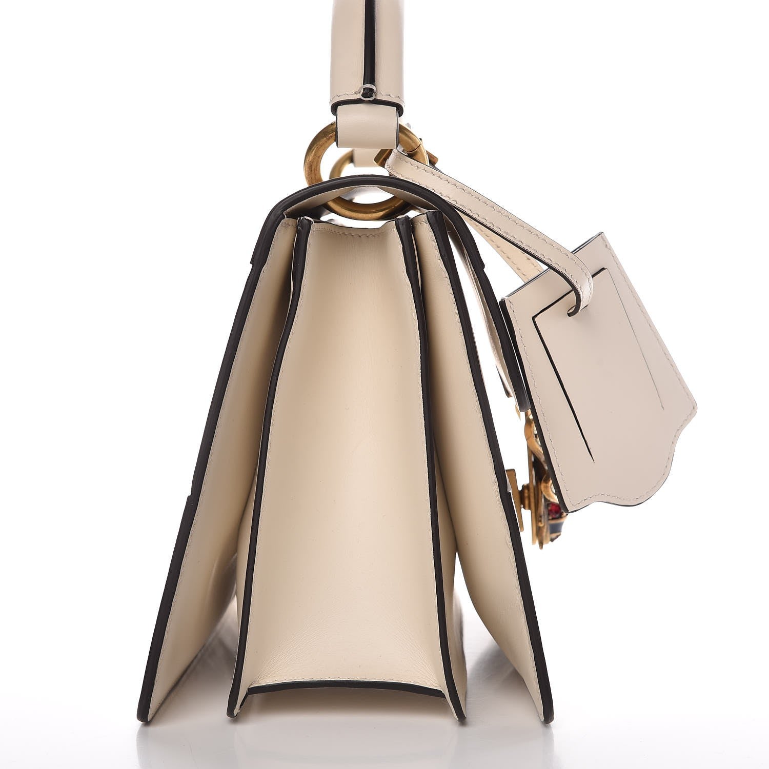 Gucci Calfskin Sylvie Web Small Queen Margaret Top Handle Bag White 10 of 10