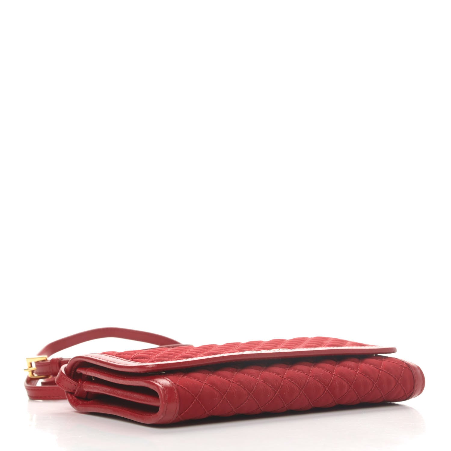 Prada Tessuto Quilted Mini Crossbody Wallet Fuoco 3 of 4