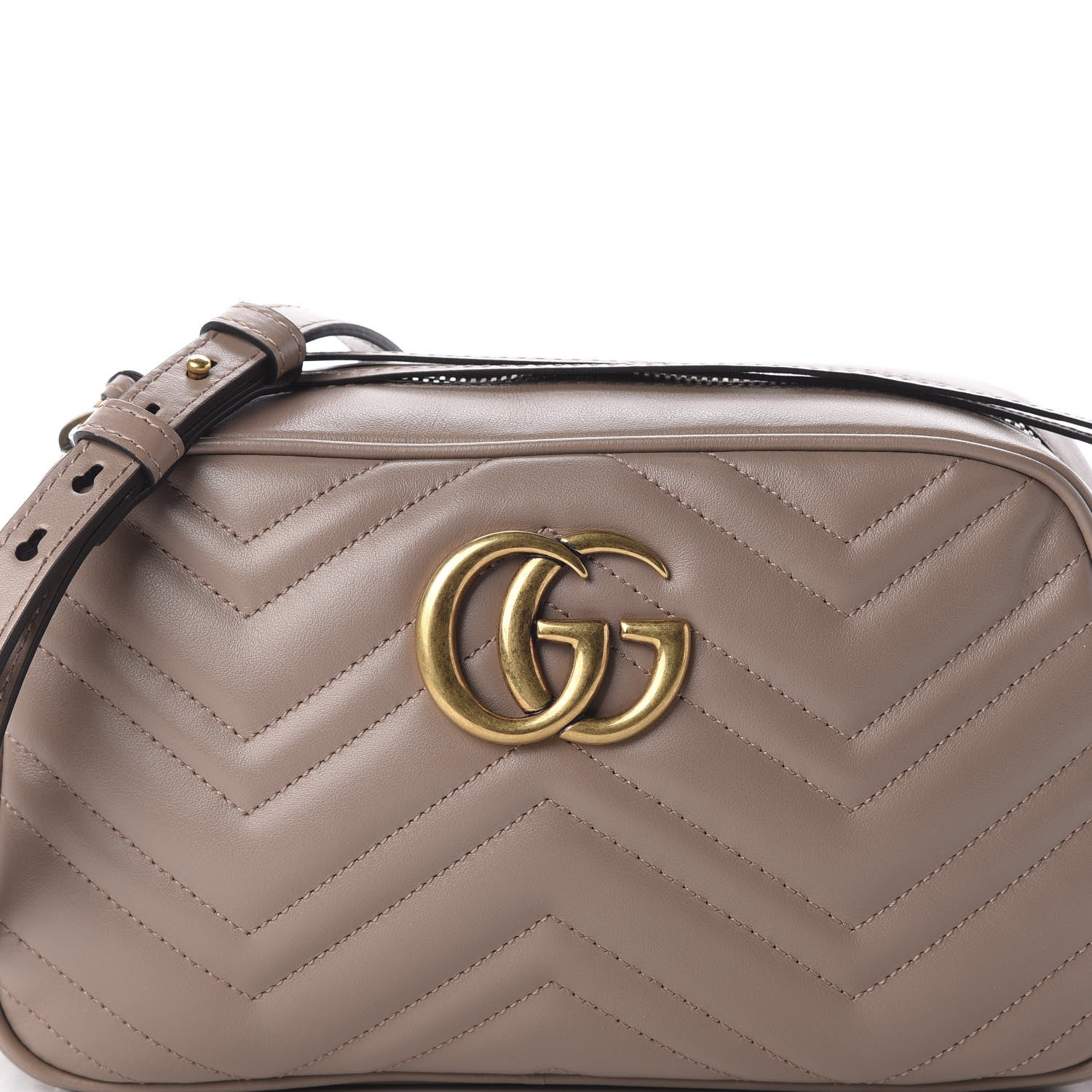 Gucci Calfskin Matelasse Small GG Marmont Chain Shoulder Bag Porcelain Rose 11 of 11