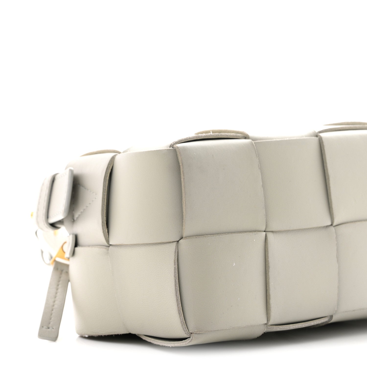 Bottega Veneta Lambskin Maxi Intrecciato Small Brick Cassette Bag Agate Grey 9 of 10