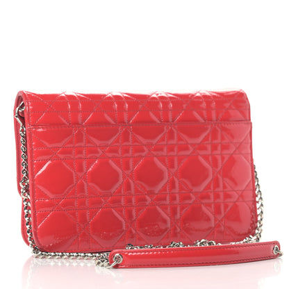 Christian Dior Patent Cannage Miss Dior Promenade Pouch Red 3 of 13