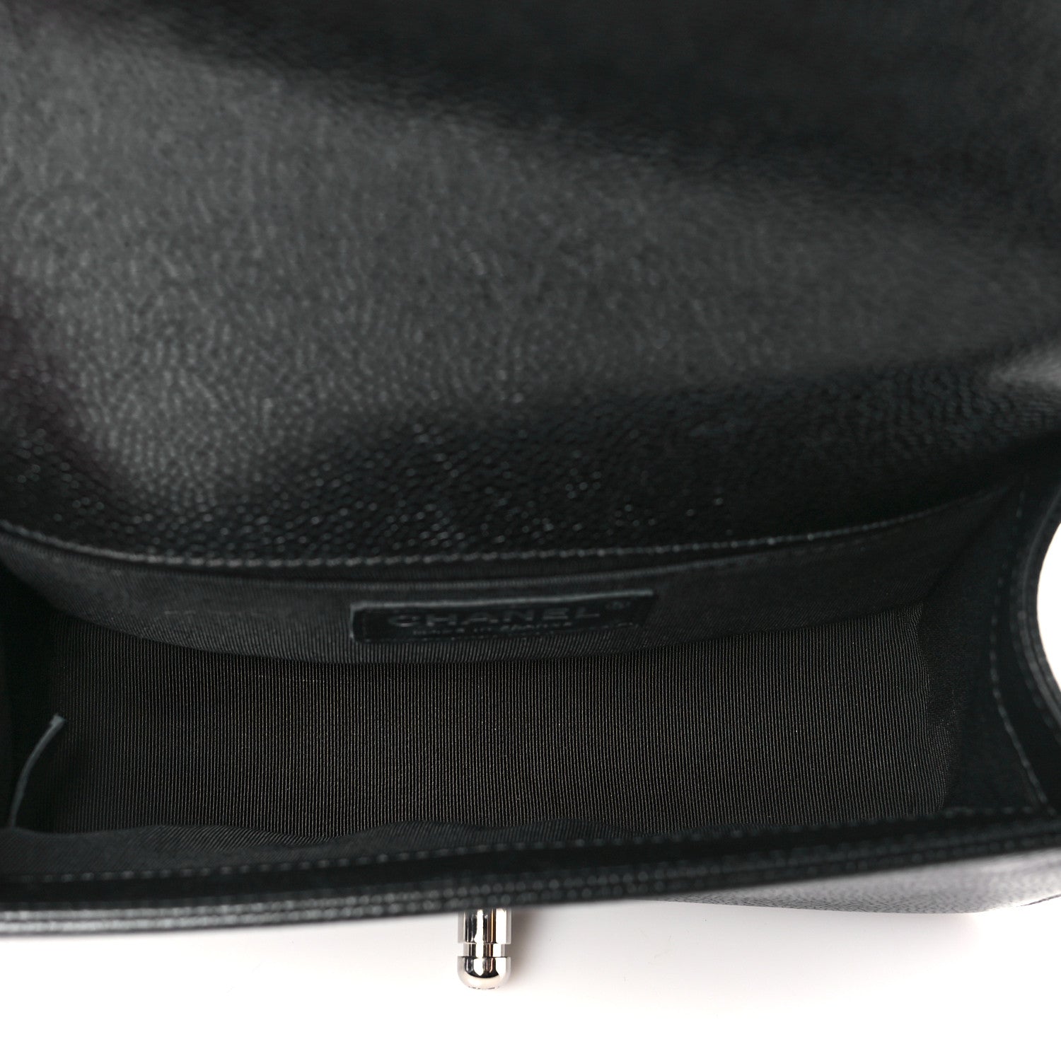 Chanel Caviar Chevron Quilted Small Boy Flap Black 5 of 10