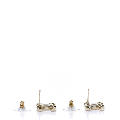 Chanel Crystal CC Earrings Gold 5 of 6