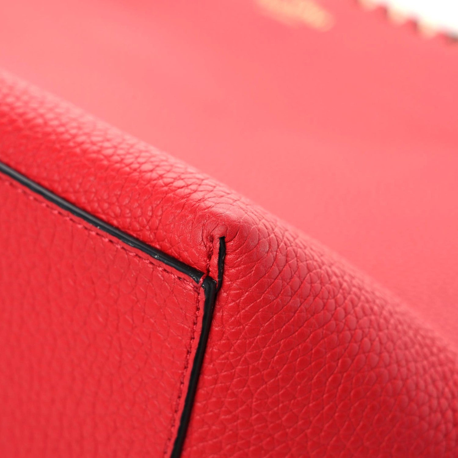 Valentino Garavani Grained Calfskin Small Rockstud Shoulder Tote Rouge Pur 6 of 14