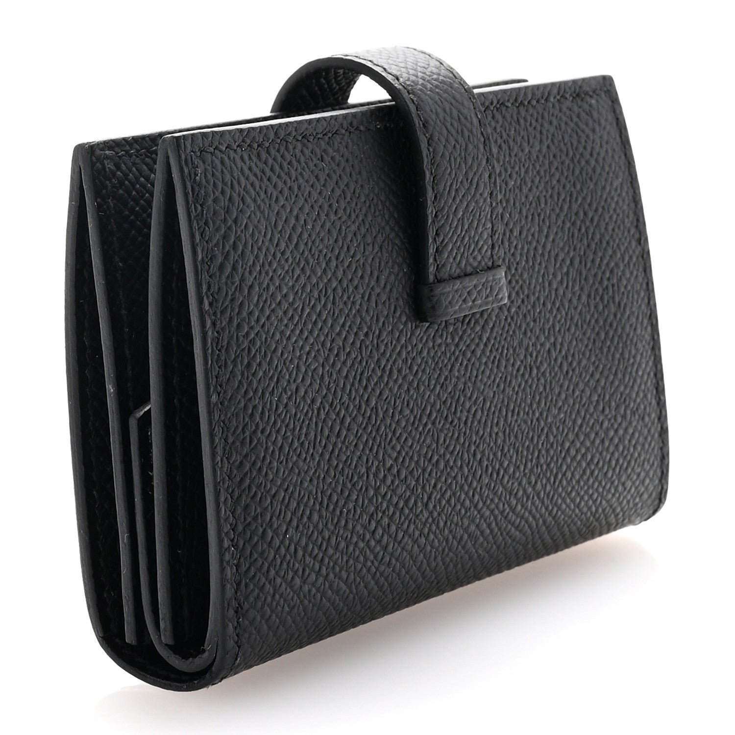 Hermes Epsom Monochrome Bearn Card Holder Wallet Black 3 of 7