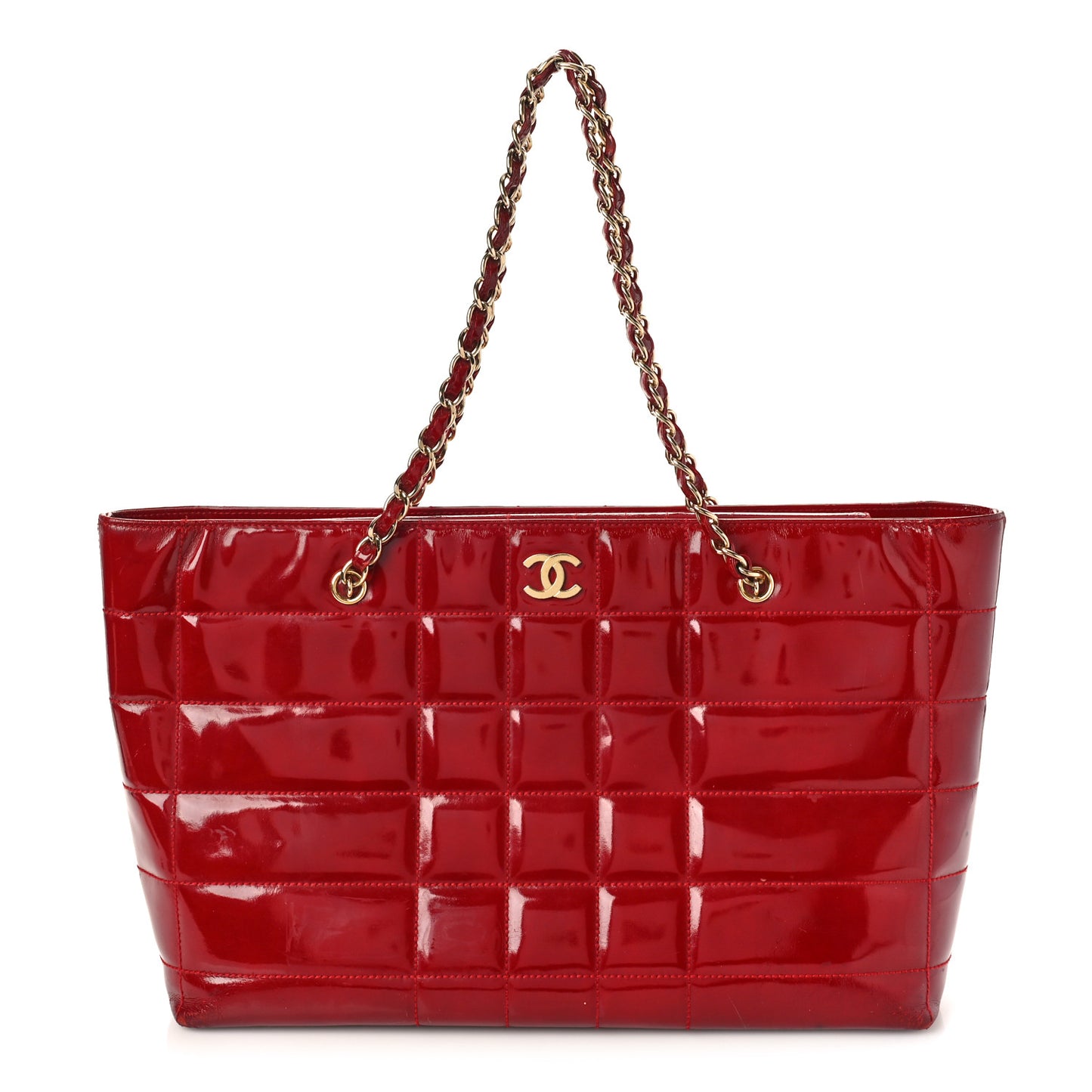 Patent Chocolate Bar CC Tote Red