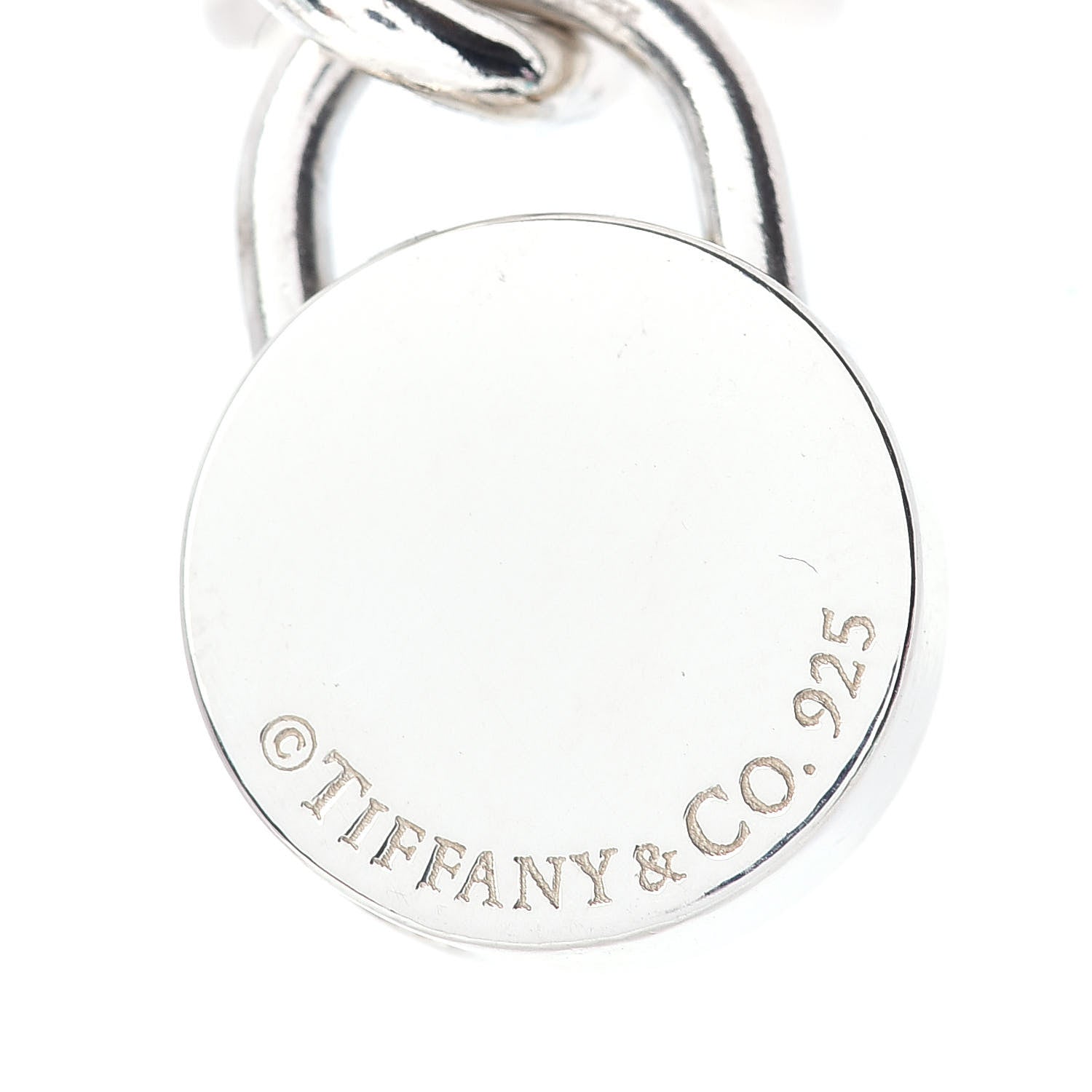 Tiffany Sterling Silver 1837 Round Padlock Charm Bracelet 4 of 4